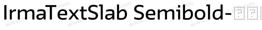 IrmaTextSlab Semibold字体转换